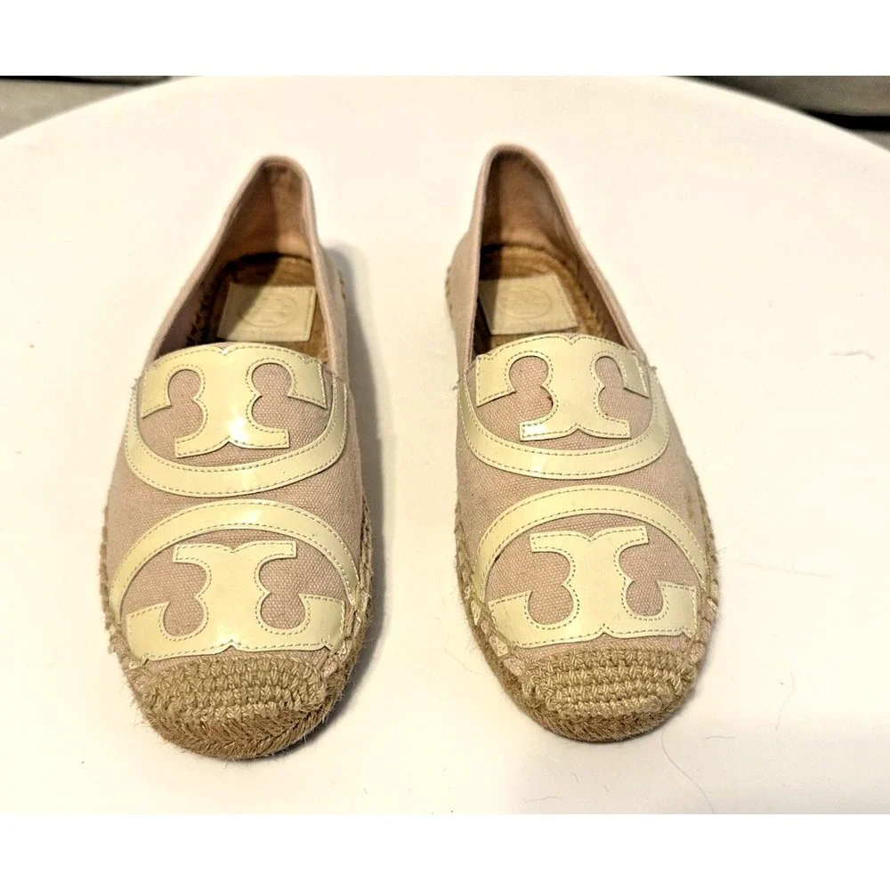 Tory Burch Double T Jacquard Espadrille Slip-Ons
